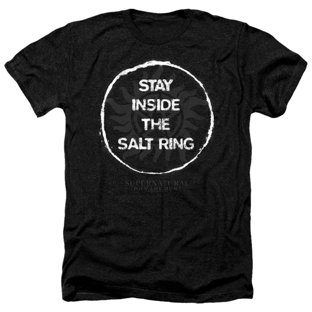Supernatural Stay Inside The Salt Ring Men's 30/1 Heather 60 40 Poly Short-Sleeve T-Shirt