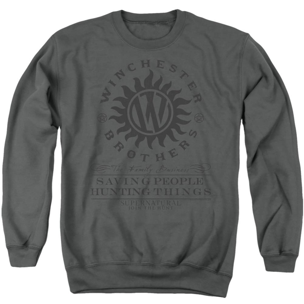 Supernatural Winchester Anti Possession Men's Crewneck 50 50 Poly Long-Sleeve T-Shirt