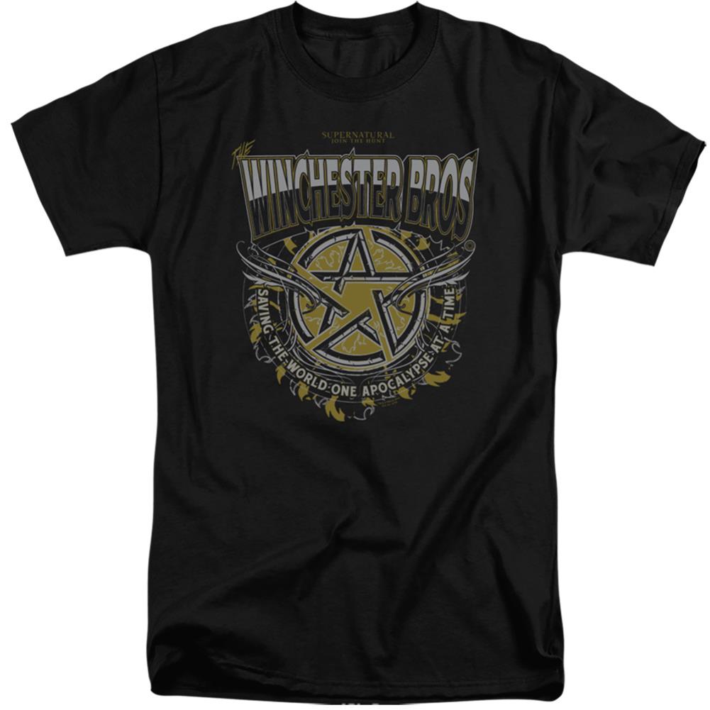Supernatural Winchester Bros Men's 18/1 Tall Cotton Short-Sleeve T-Shirt