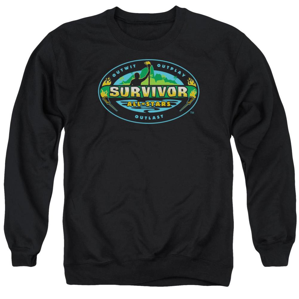 Survivor All Stars Men's Crewneck 50 50 Poly LS T