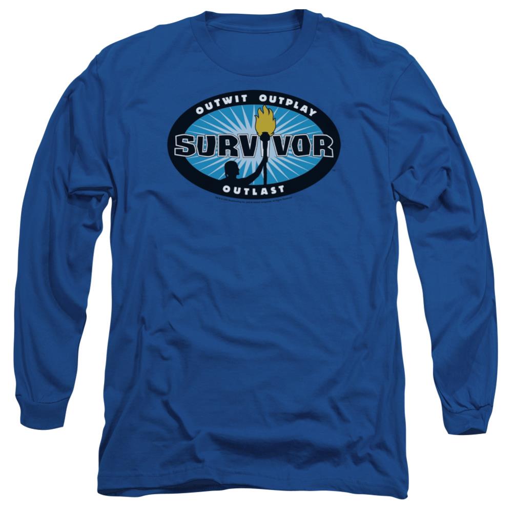 Survivor Blue Burst Men's 18/1 Cotton LS T