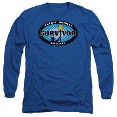 Survivor Blue Burst Men's 18/1 Cotton LS T