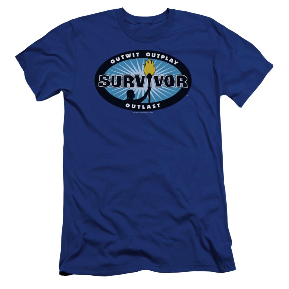Survivor Blue Burst Men's Ultra-Soft 30/1 Cotton Slim SS T