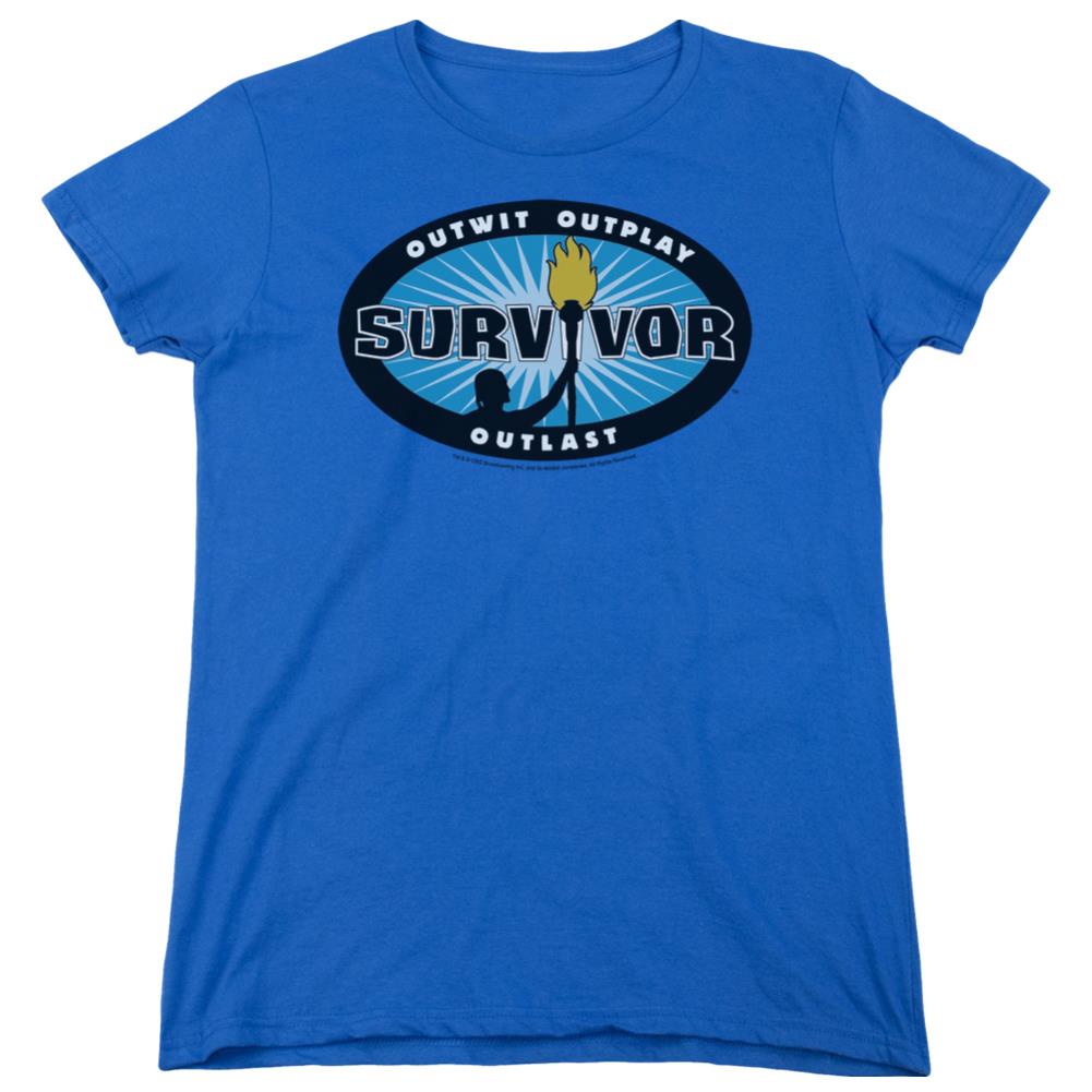 Survivor Blue Burst Women's 18/1 Cotton SS T