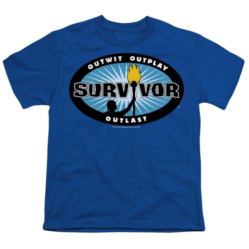 Survivor Blue Burst Youth 18/1 100% Cotton SS T