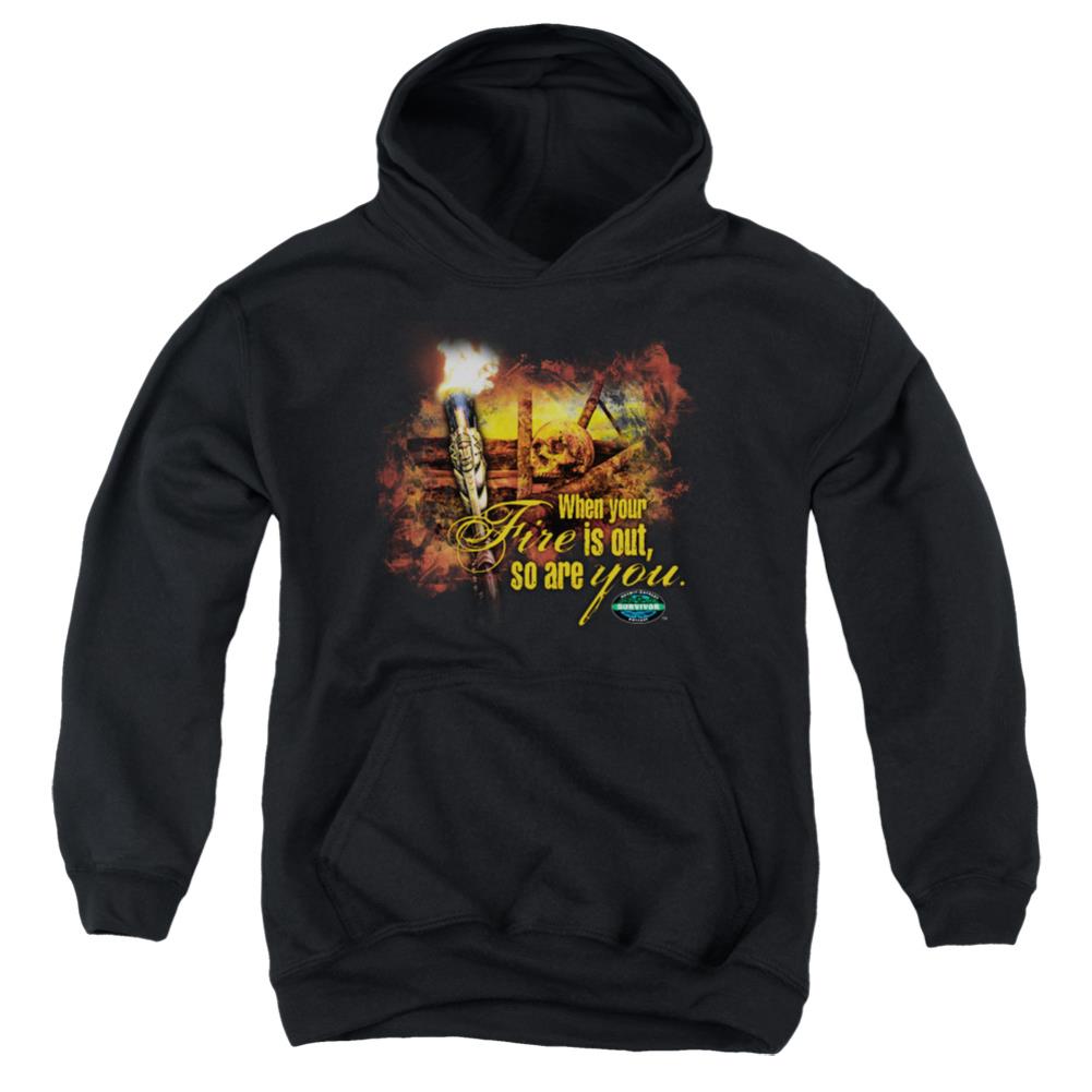 Survivor Fires Out Youth Cotton Poly Pull-Over Hoodie