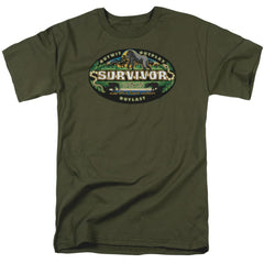 Survivor Gabon Logo Men's 18/1 Cotton SS T