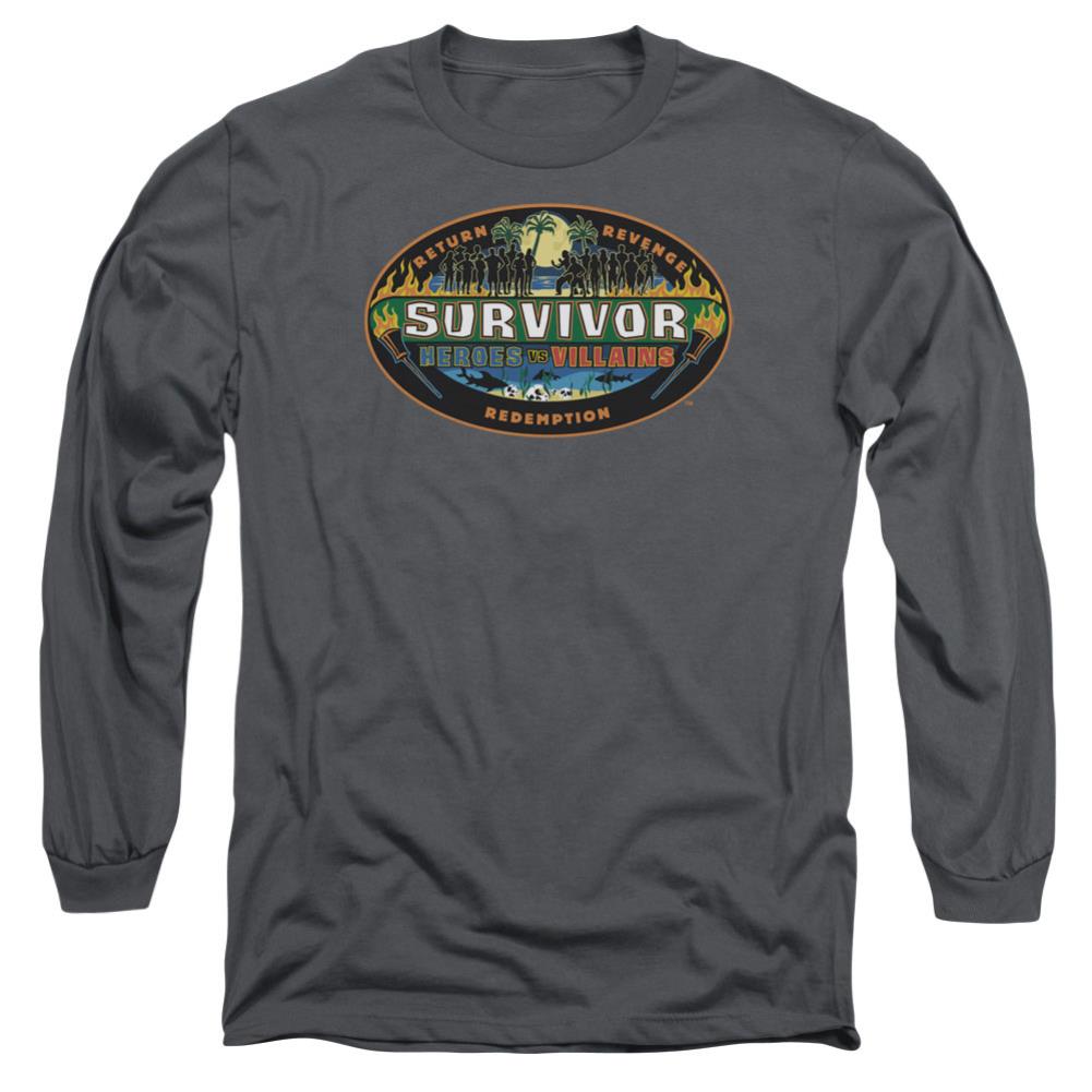 Survivor Heroes Vs Villains Men's 18/1 Cotton LS T