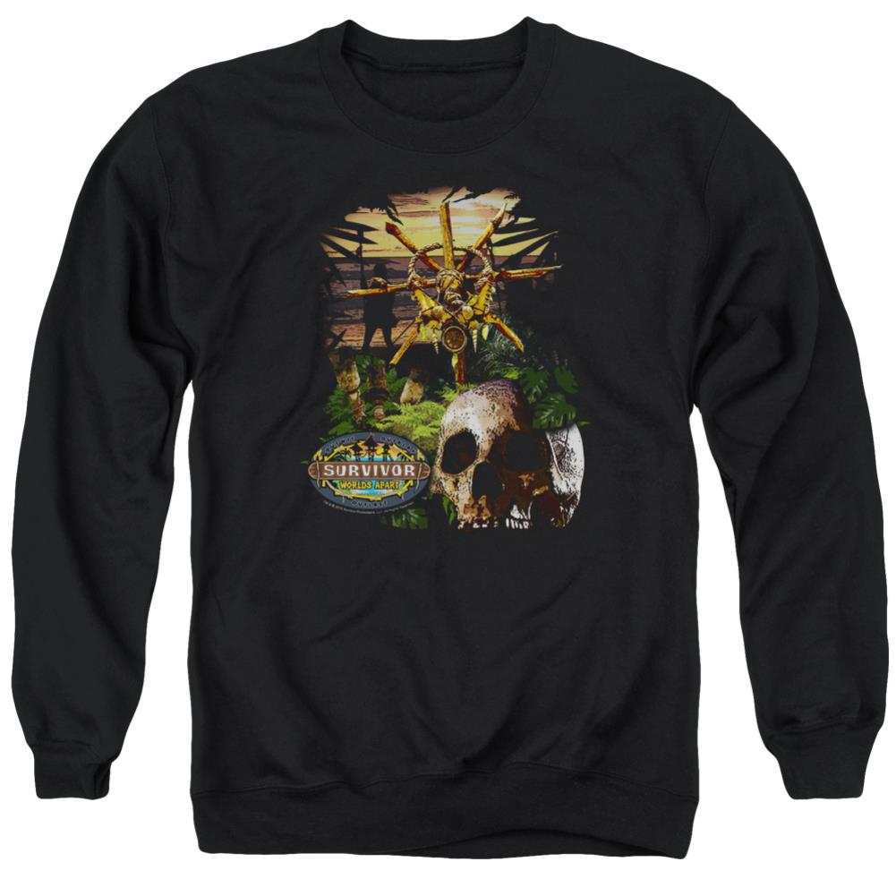 Survivor Jungle Men's Crewneck 50 50 Poly LS T