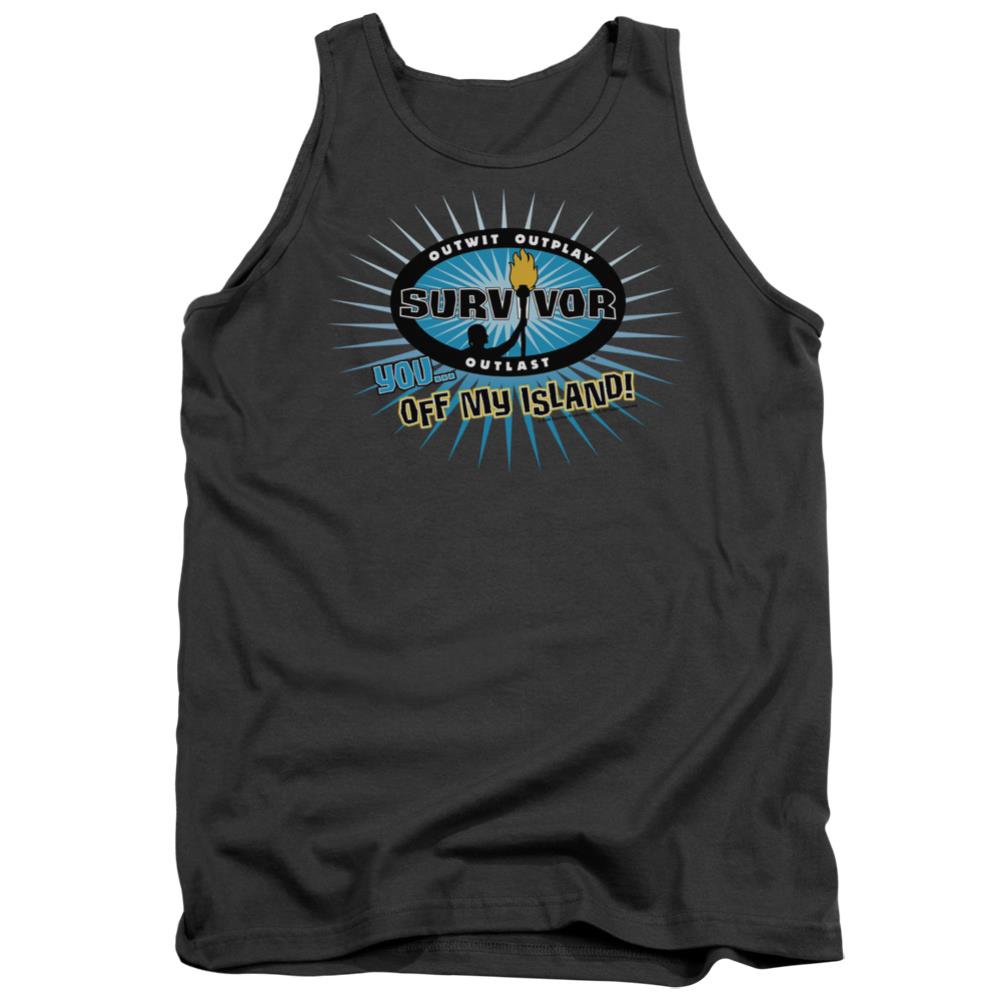 Survivor Off My Island Men's 18/1 Cotton Tank Top