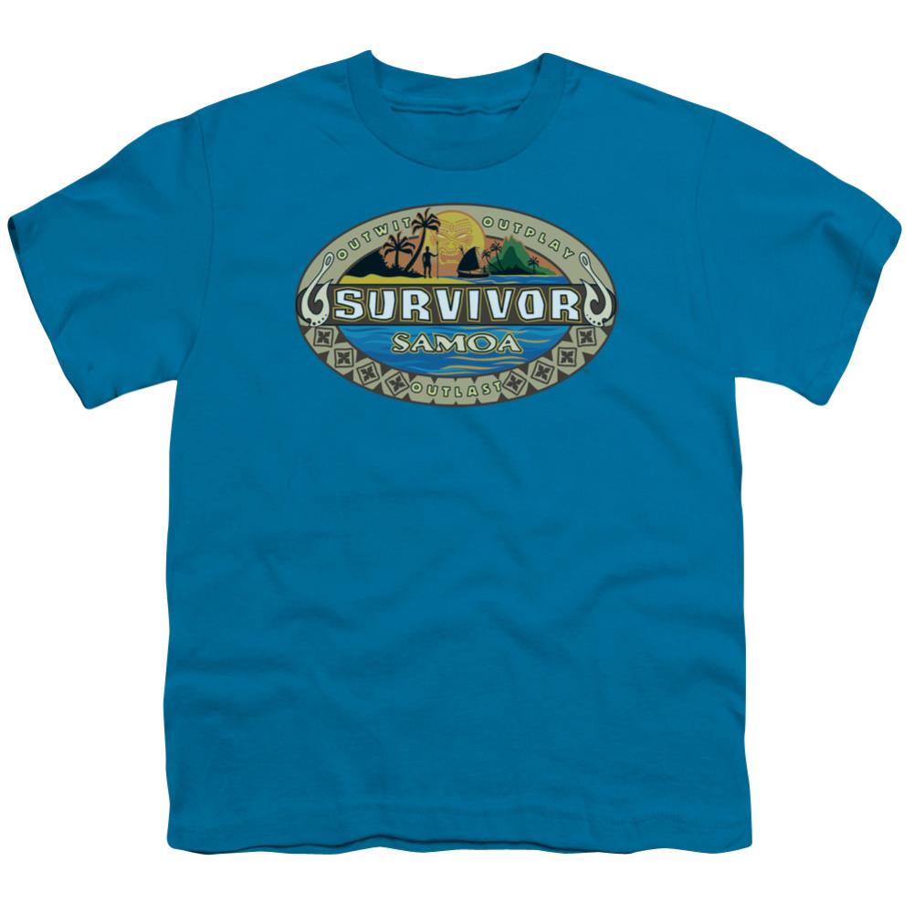 Survivor Samoa Logo Youth 18/1 100% Cotton SS T