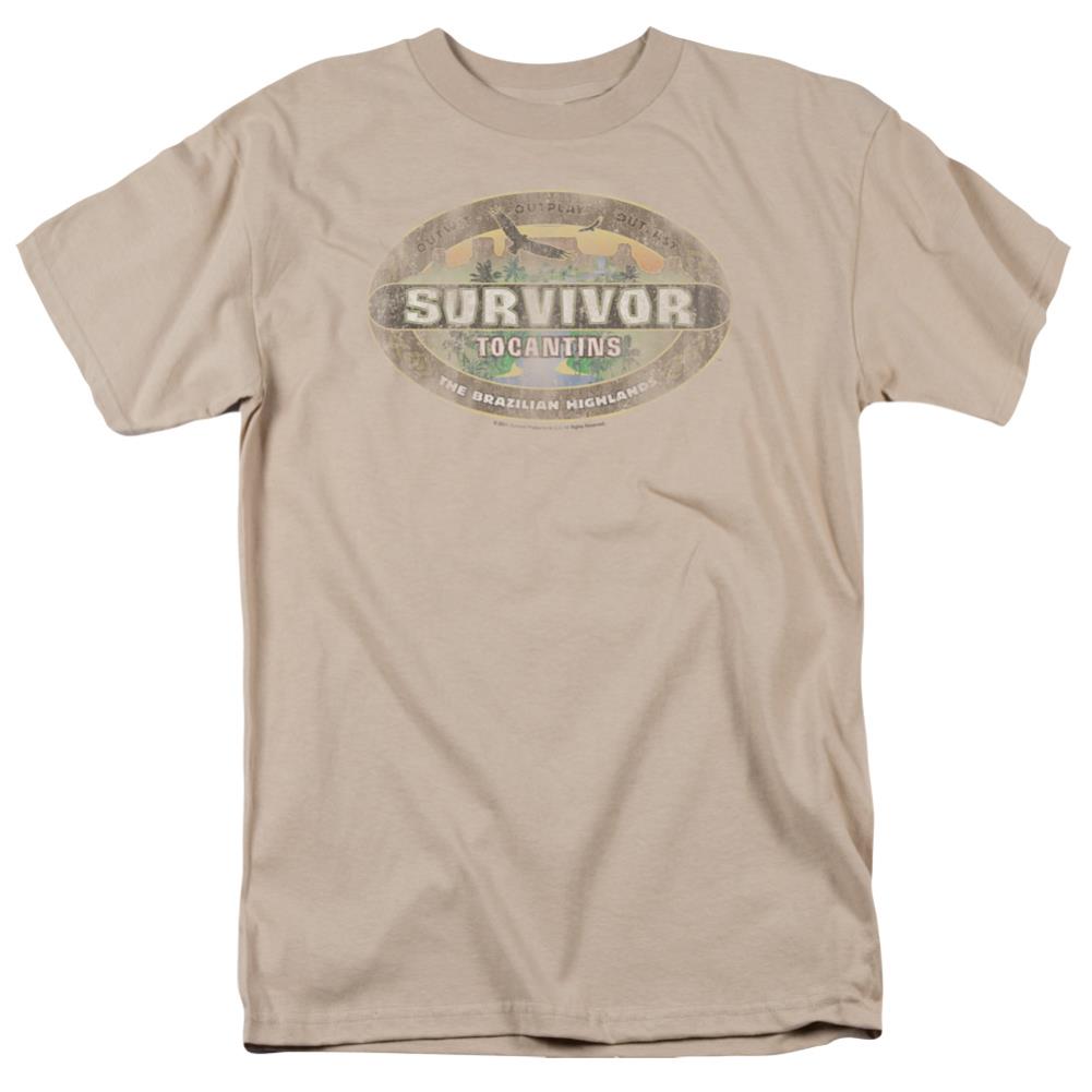 Survivor Tocantins Distressed Men's 18/1 Cotton SS T