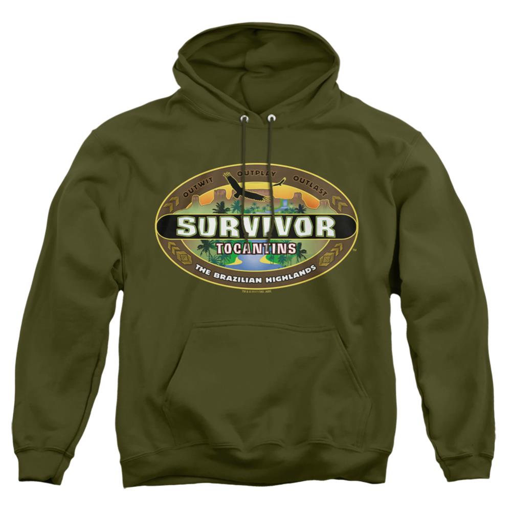 Survivor Tocantins Logo Men's Pull-Over 75 25 Poly Hoodie