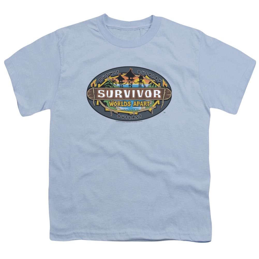 Survivor Worlds Apart Logo Youth 18/1 100% Cotton SS T