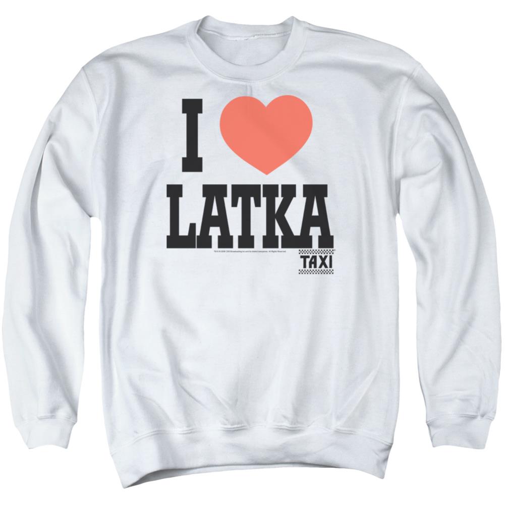 Taxi I Heart Latka Men's Crewneck 50 50 Poly Long-Sleeve T-Shirt