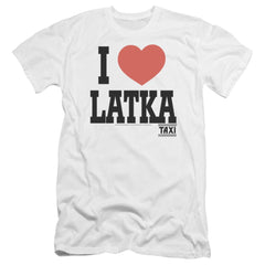 Taxi I Heart Latka Men's Ultra-Soft 30/1 Cotton Slim Short-Sleeve T-Shirt