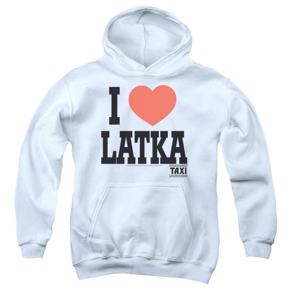 Taxi I Heart Latka Youth Cotton Poly Pull-Over Hoodie