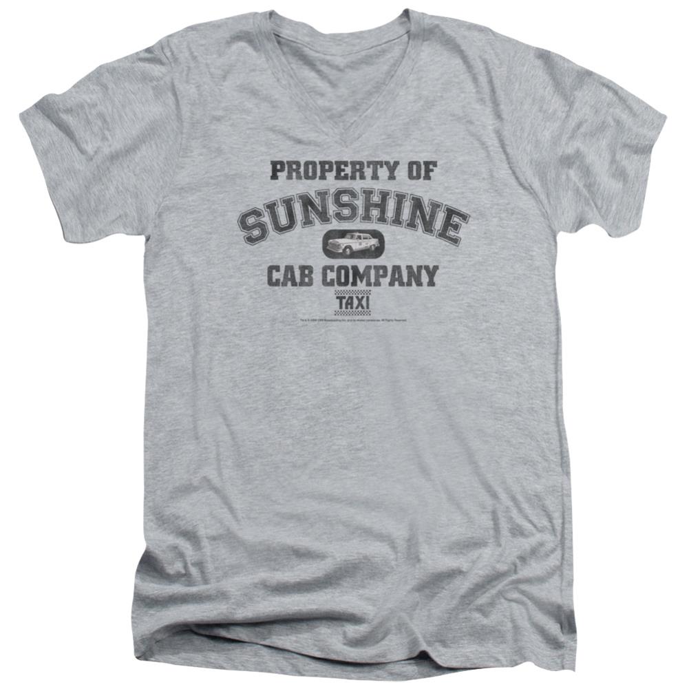 Taxi Property Of Sunshine Cab Men's 30/1 Cotton Slim V-Neck T-Shirt