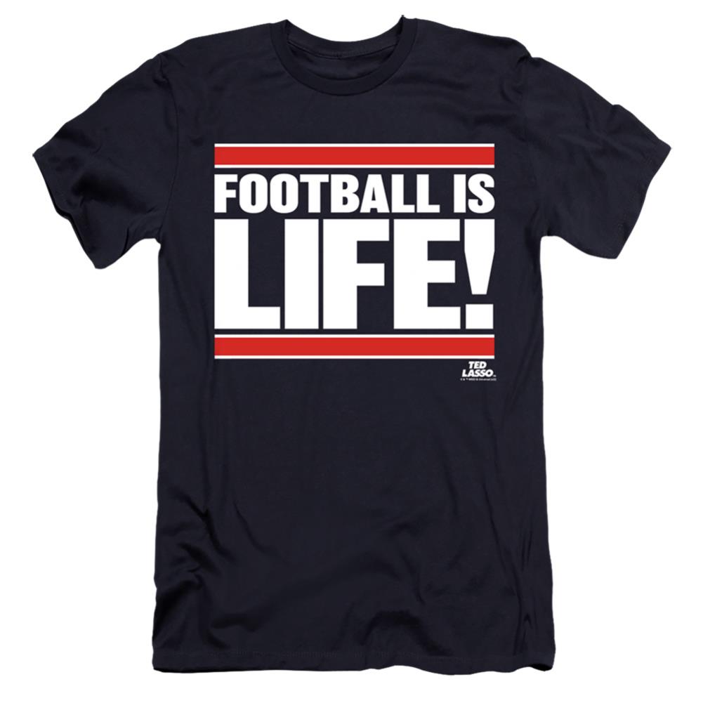 Ted Lasso Football Is Life Men's Ultra-Soft 30/1 Cotton Slim Short-Sleeve T-Shirt