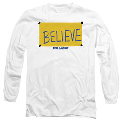 Ted Lasso Ted Lasso Believe Sign Men's 18/1 Cotton Long-Sleeve T-Shirt