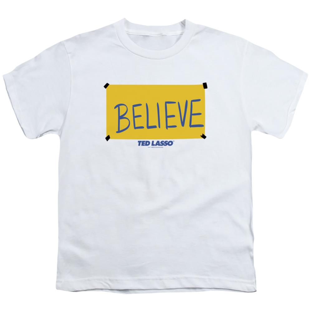 Ted Lasso Ted Lasso Believe Sign Youth 18/1 100% Cotton Short-Sleeve T-Shirt