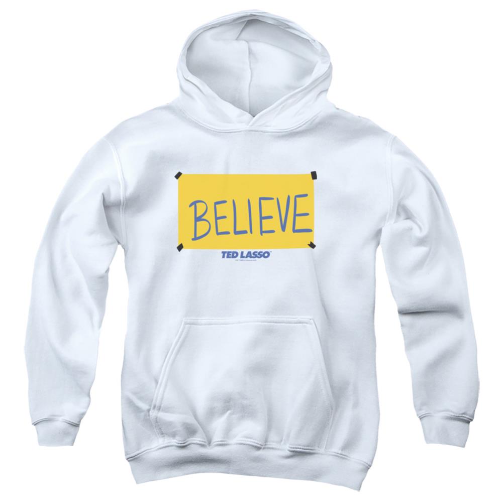 Ted Lasso Ted Lasso Believe Sign Youth Cotton Poly Pull-Over Hoodie