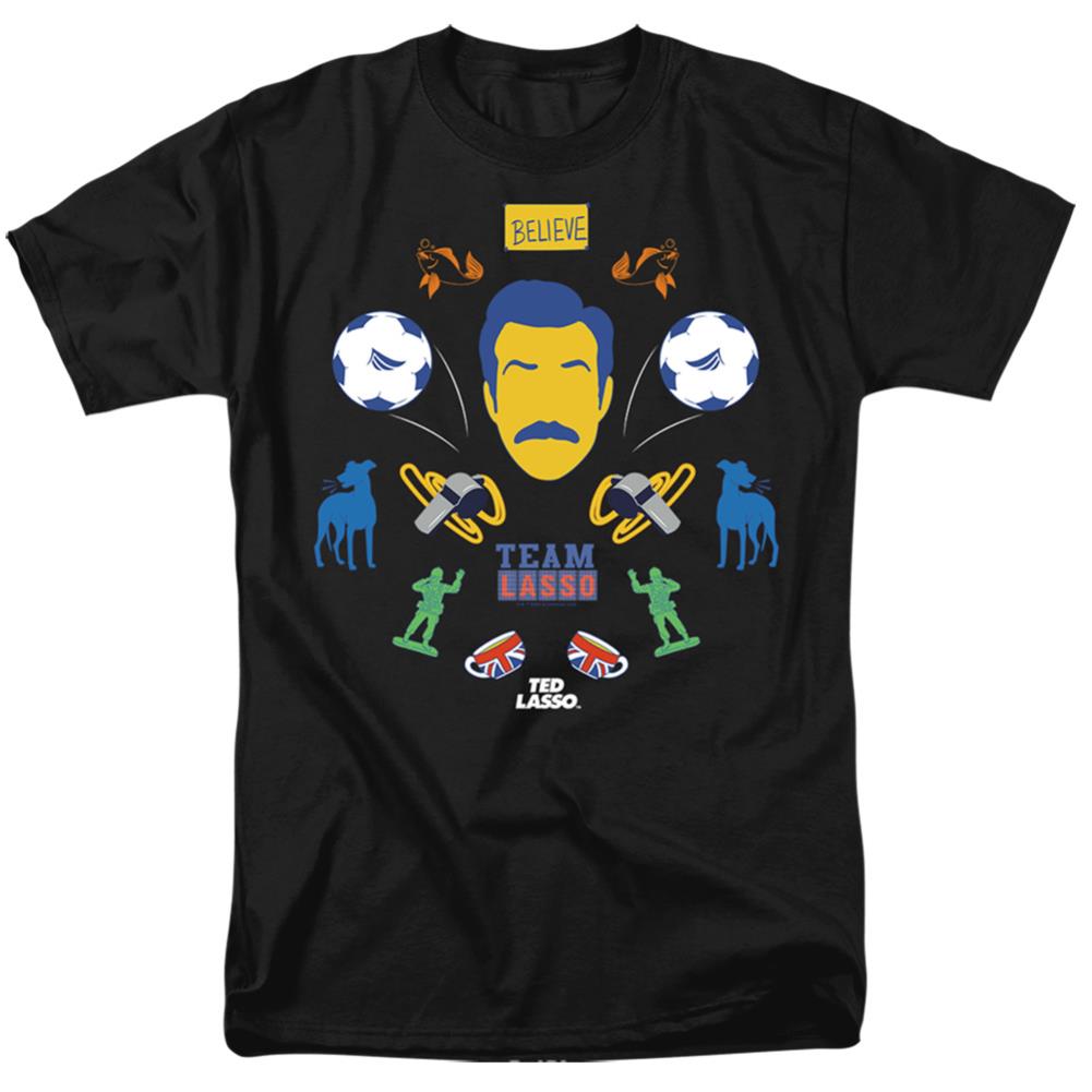 Ted Lasso Ted Lasso Icon Collage Men's 18/1 Cotton Short-Sleeve T-Shirt