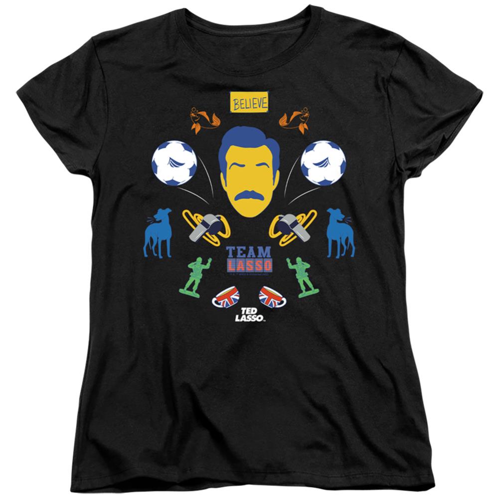 Ted Lasso Ted Lasso Icon Collage Women's 18/1 Cotton Short-Sleeve T-Shirt