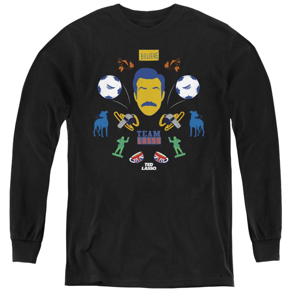 Ted Lasso Ted Lasso Icon Collage Youth Long-Sleeve T-Shirt