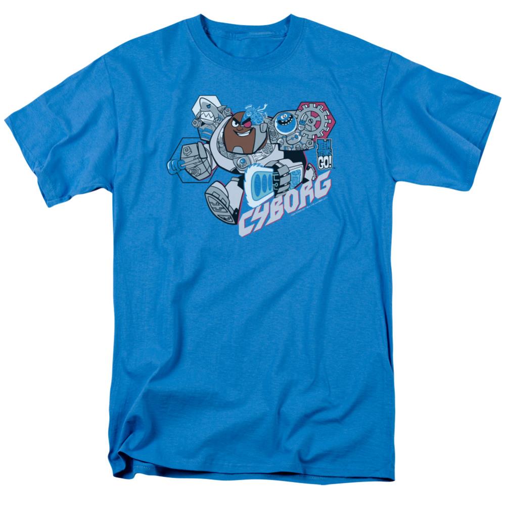 Teen Titans Go Cyborg Men's 18/1 Cotton Short-Sleeve T-Shirt