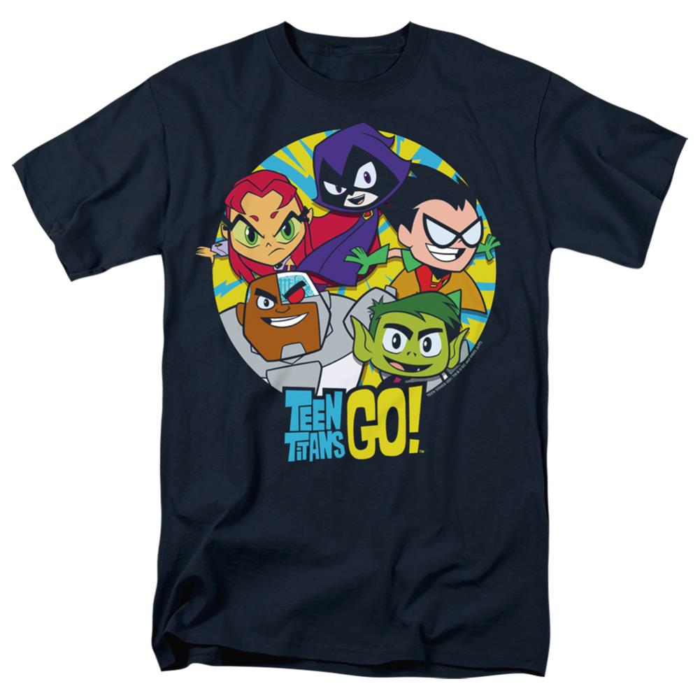 Teen Titans Go Go Go Group Men's 18/1 Cotton Short-Sleeve T-Shirt
