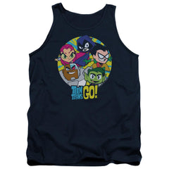 Teen Titans Go Go Go Group Men's 18/1 Cotton Tank Top