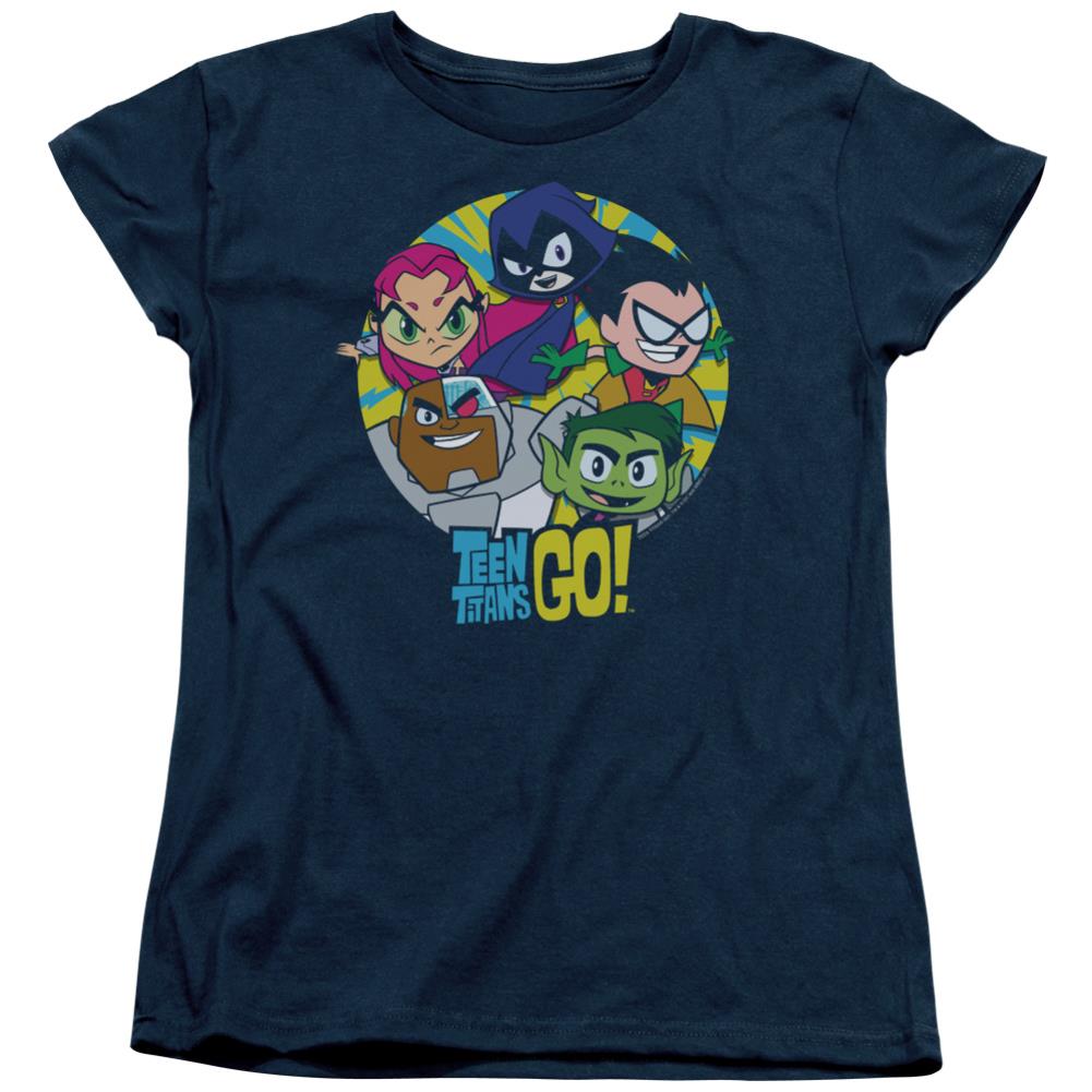 Teen Titans Go Go Go Group Women's 18/1 Cotton Short-Sleeve T-Shirt