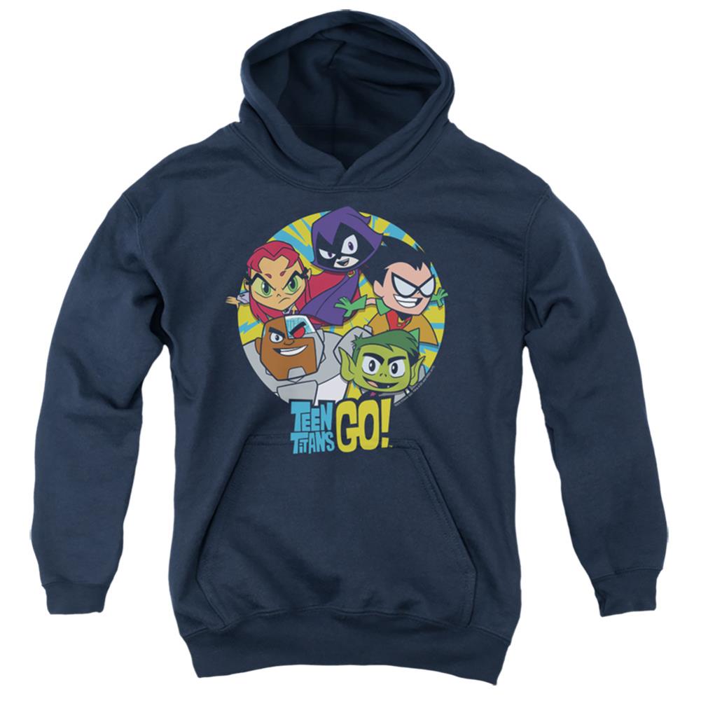 Teen Titans Go Go Go Group Youth Cotton Poly Pull-Over Hoodie