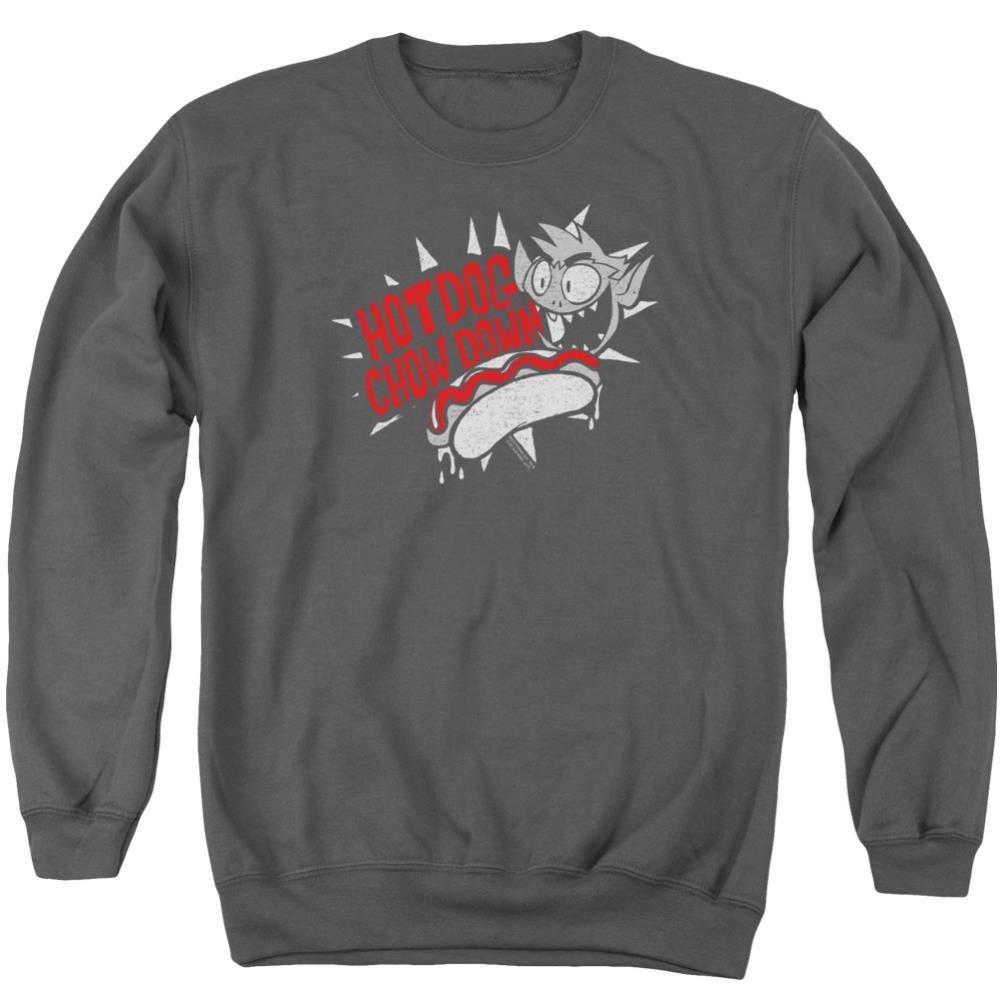 Teen Titans Go Hot Dog Men's Crewneck 50 50 Poly Long-Sleeve T-Shirt