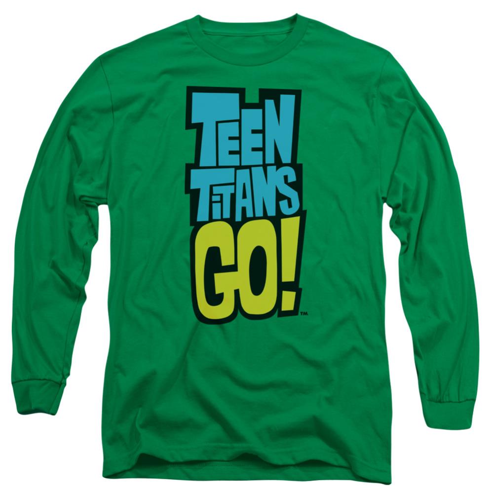 Teen Titans Go Logo Men's 18/1 Cotton Long-Sleeve T-Shirt