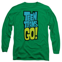 Teen Titans Go Logo Men's 18/1 Cotton Long-Sleeve T-Shirt