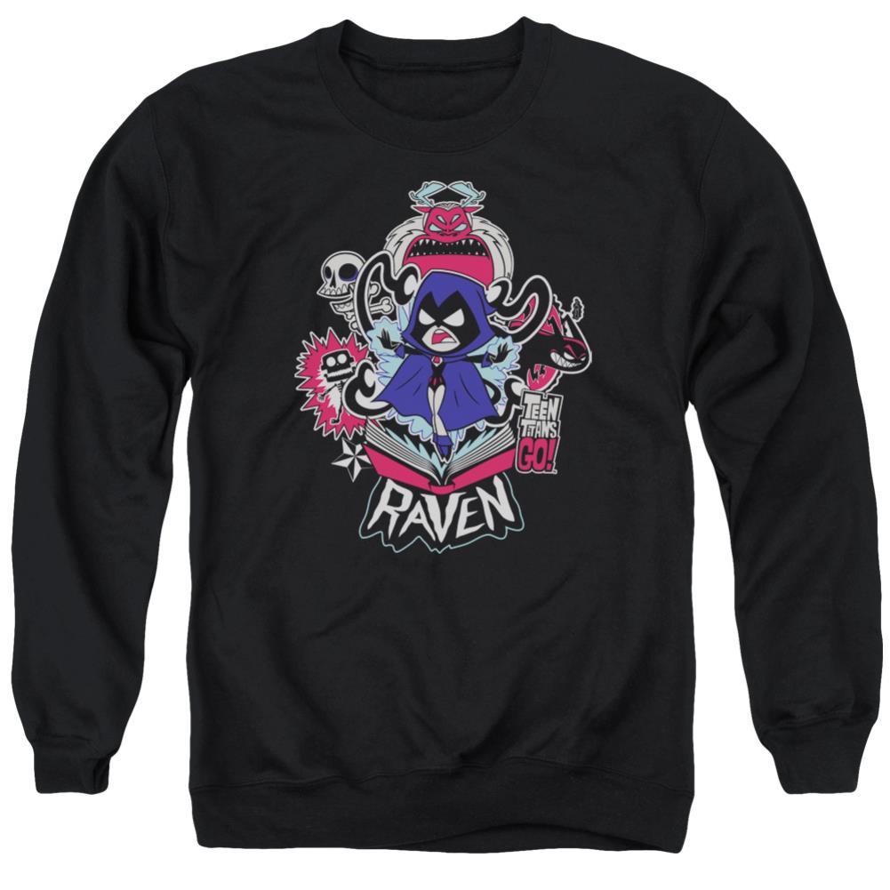 Teen Titans Go Raven Men's Crewneck 50 50 Poly Long-Sleeve T-Shirt
