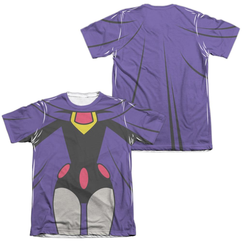 Teen Titans Go Raven Uniform (Front/Back Print) Men's Regular Fit Poly Cotton Short-Sleeve T-Shirt