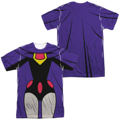 Teen Titans Go Raven Uniform (Front/Back Print) Men's Regular Fit Polyester Short-Sleeve T-Shirt