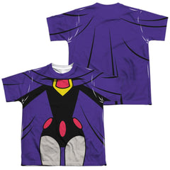 Teen Titans Go Raven Uniform (Front/Back Print) Youth Regular Fit Poly Short-Sleeve T-Shirt