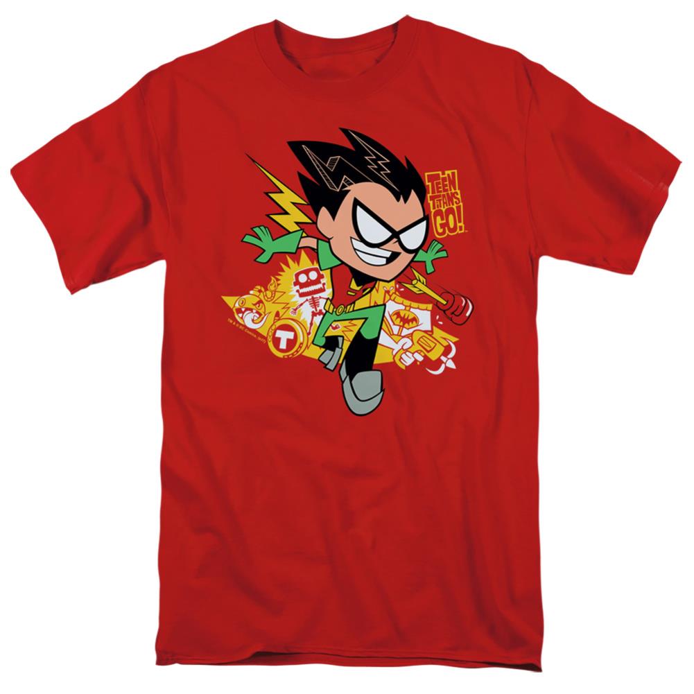 Teen Titans Go Robin Men's 18/1 Cotton Short-Sleeve T-Shirt