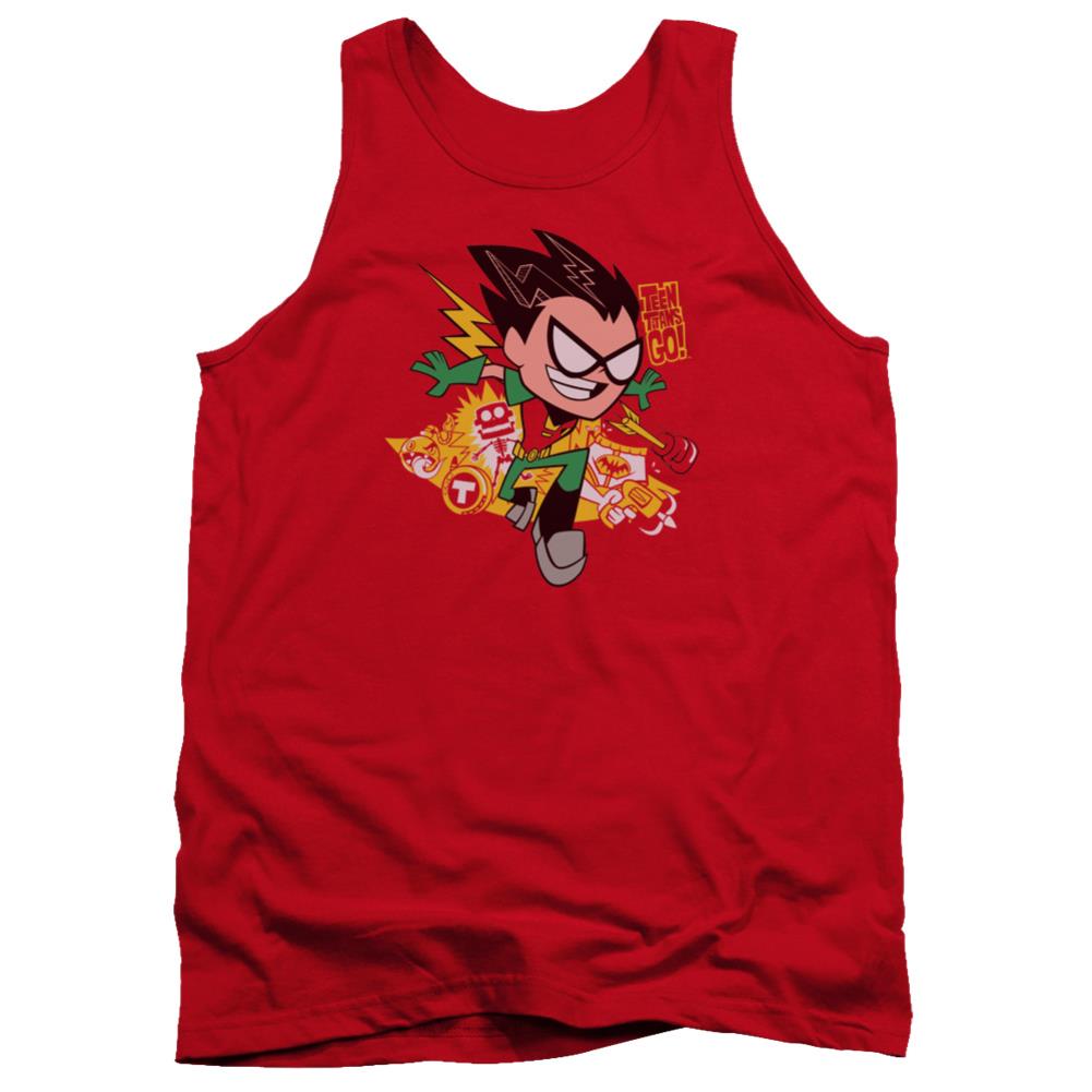 Teen Titans Go Robin Men's 18/1 Cotton Tank Top