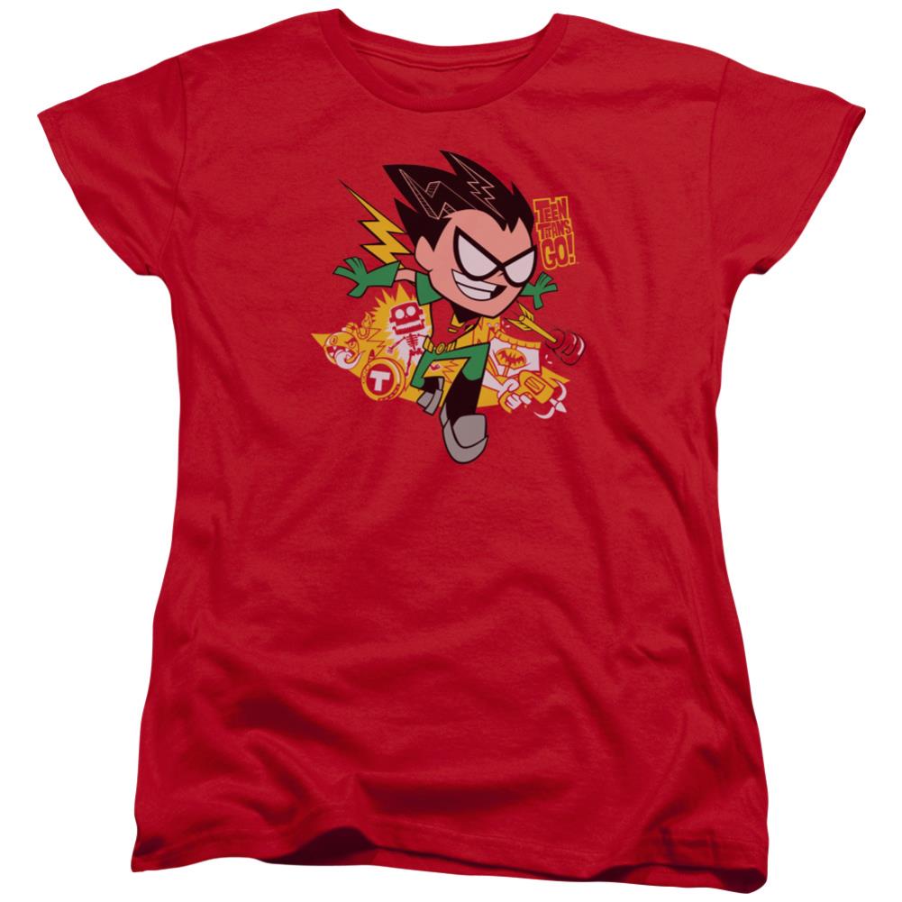Teen Titans Go Robin Women's 18/1 Cotton Short-Sleeve T-Shirt