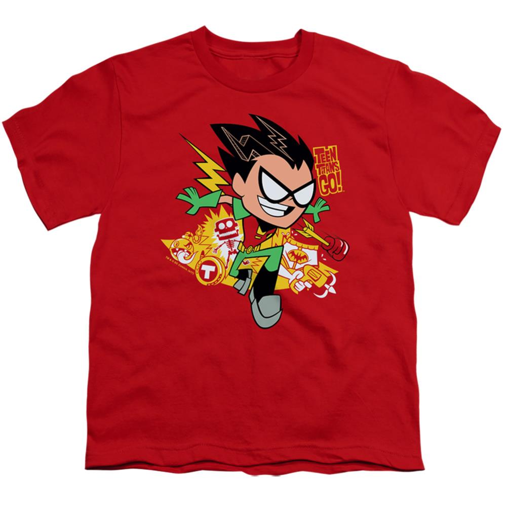 Teen Titans Go Robin Youth 18/1 100% Cotton Short-Sleeve T-Shirt