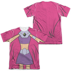 Teen Titans Go Starfire Uniform (Front/Back Print) Men's Regular Fit Poly Cotton Short-Sleeve T-Shirt