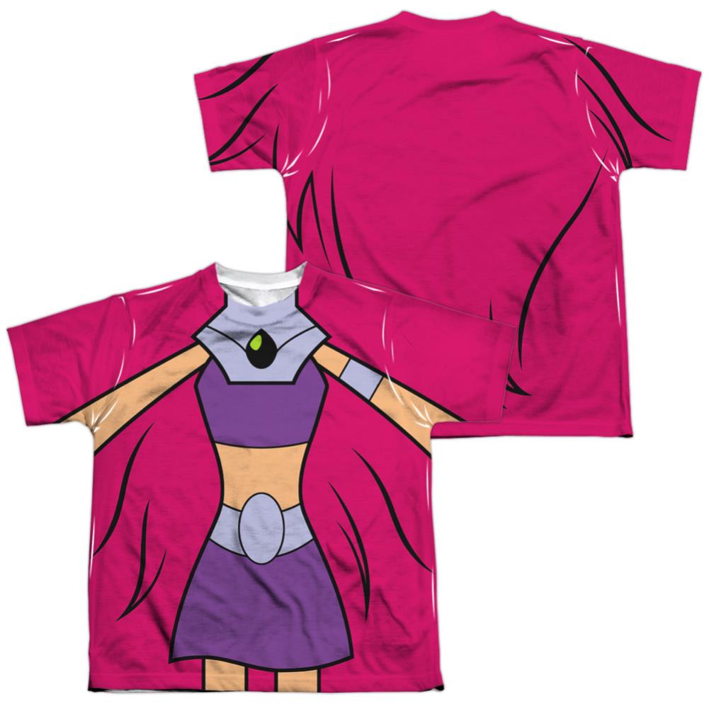 Teen Titans Go Starfire Uniform (Front/Back Print) Youth Regular Fit Poly Short-Sleeve T-Shirt