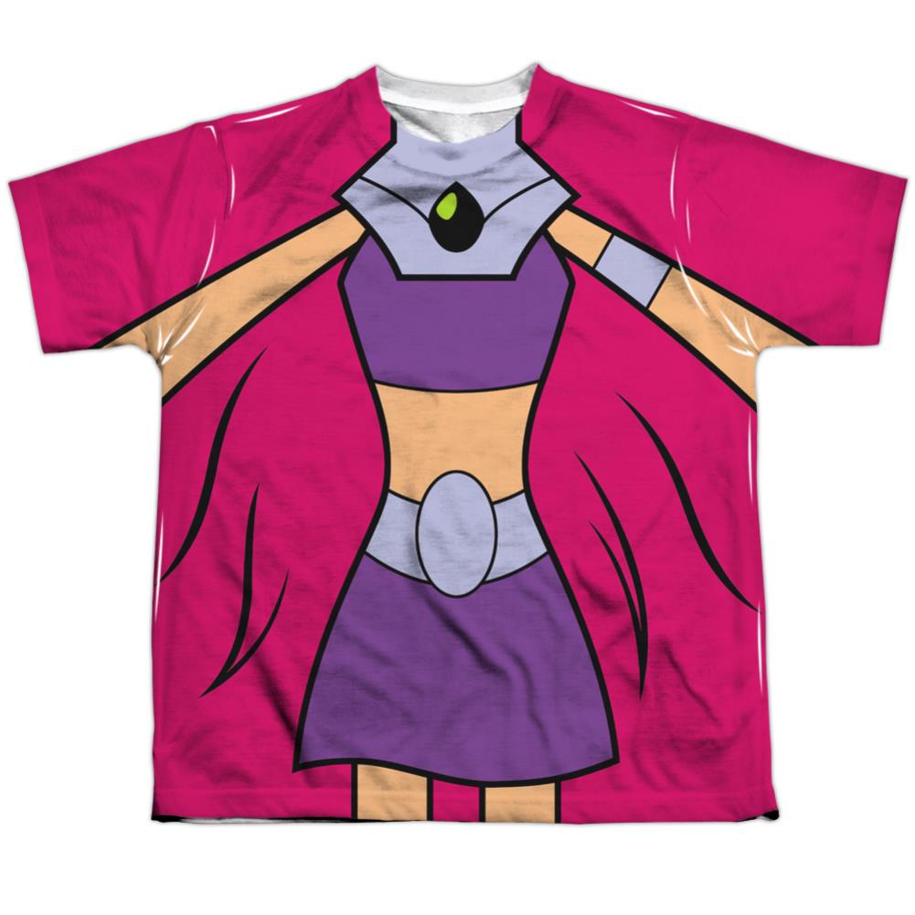 Teen Titans Go Starfire Uniform Youth Regular Fit Poly Short-Sleeve T-Shirt