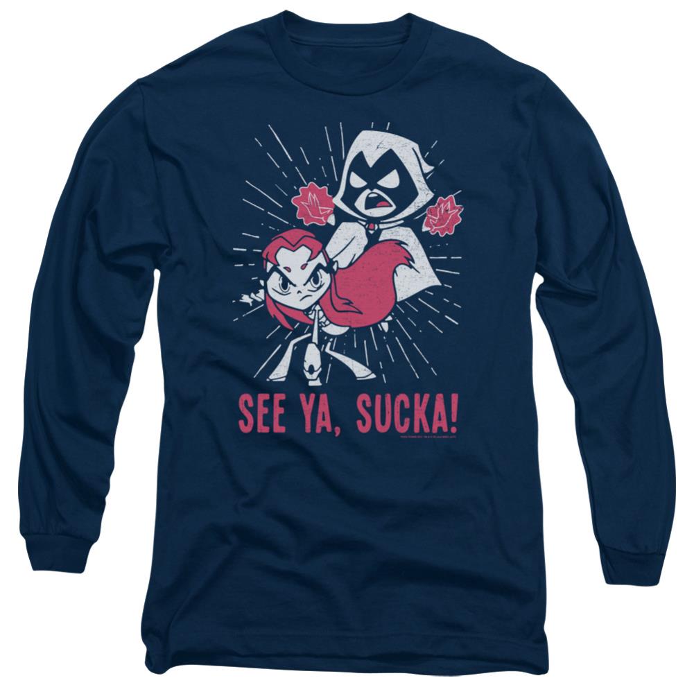 Teen Titans Go Suckas Men's 18/1 Cotton Long-Sleeve T-Shirt