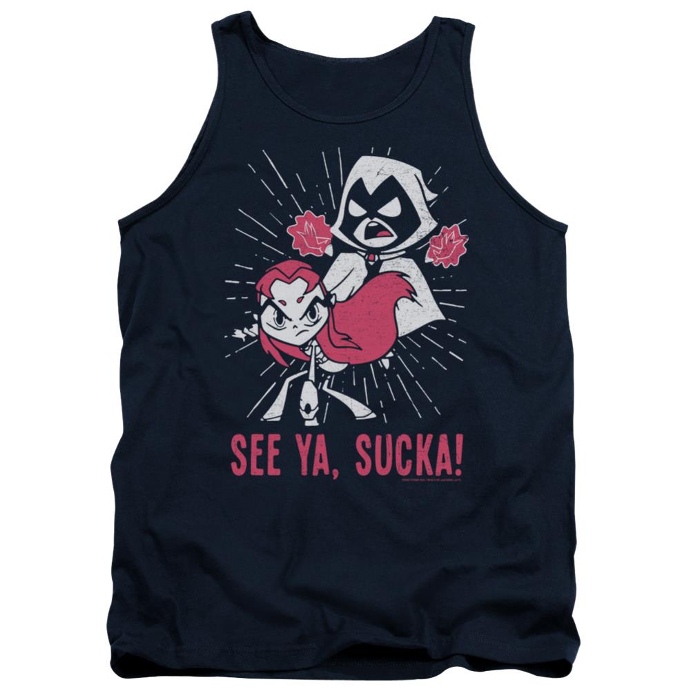 Teen Titans Go Suckas Men's 18/1 Cotton Tank Top